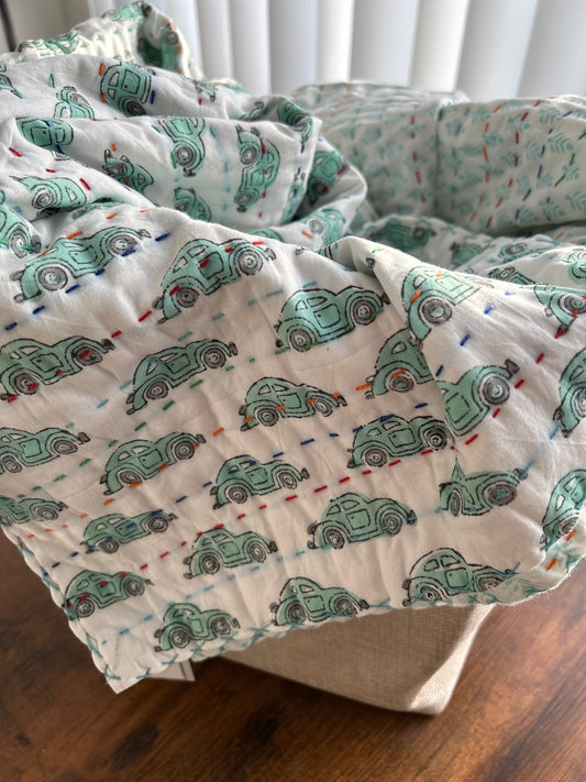Cotton Blockprinted Baby Blanket