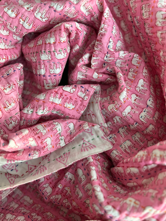 Cotton Blockprinted Baby Blanket