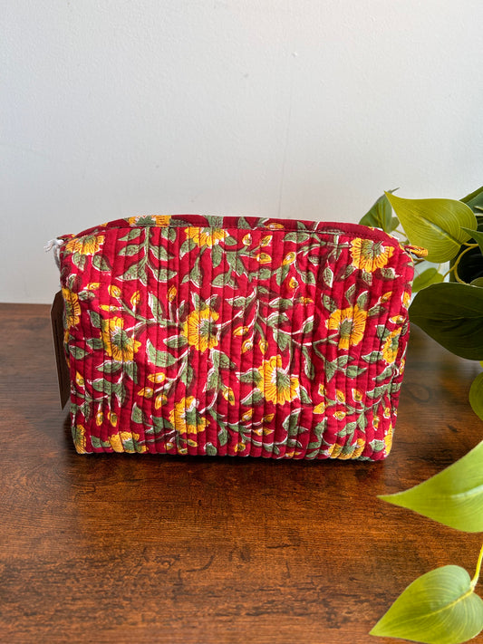Block Printed Makeup Pouch