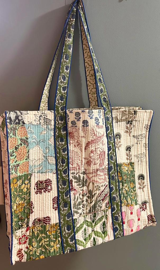 Hand-block Printed Everyday Tote Bag