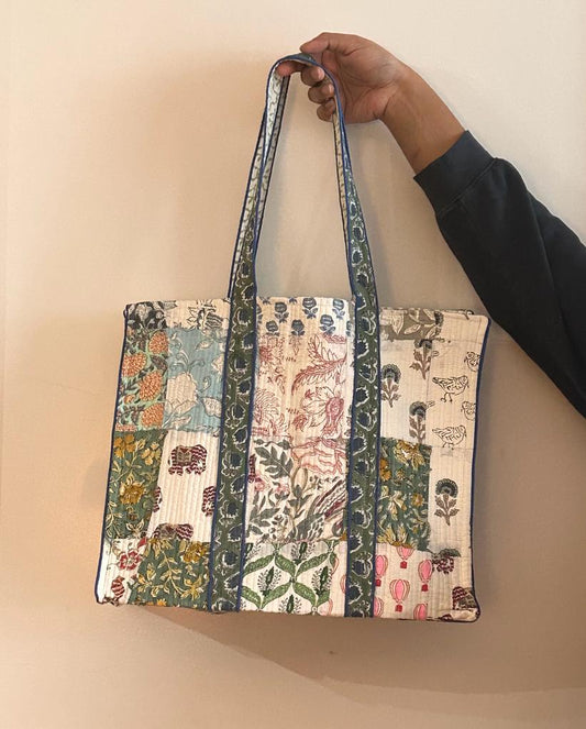 Hand-block Printed Everyday Tote Bag