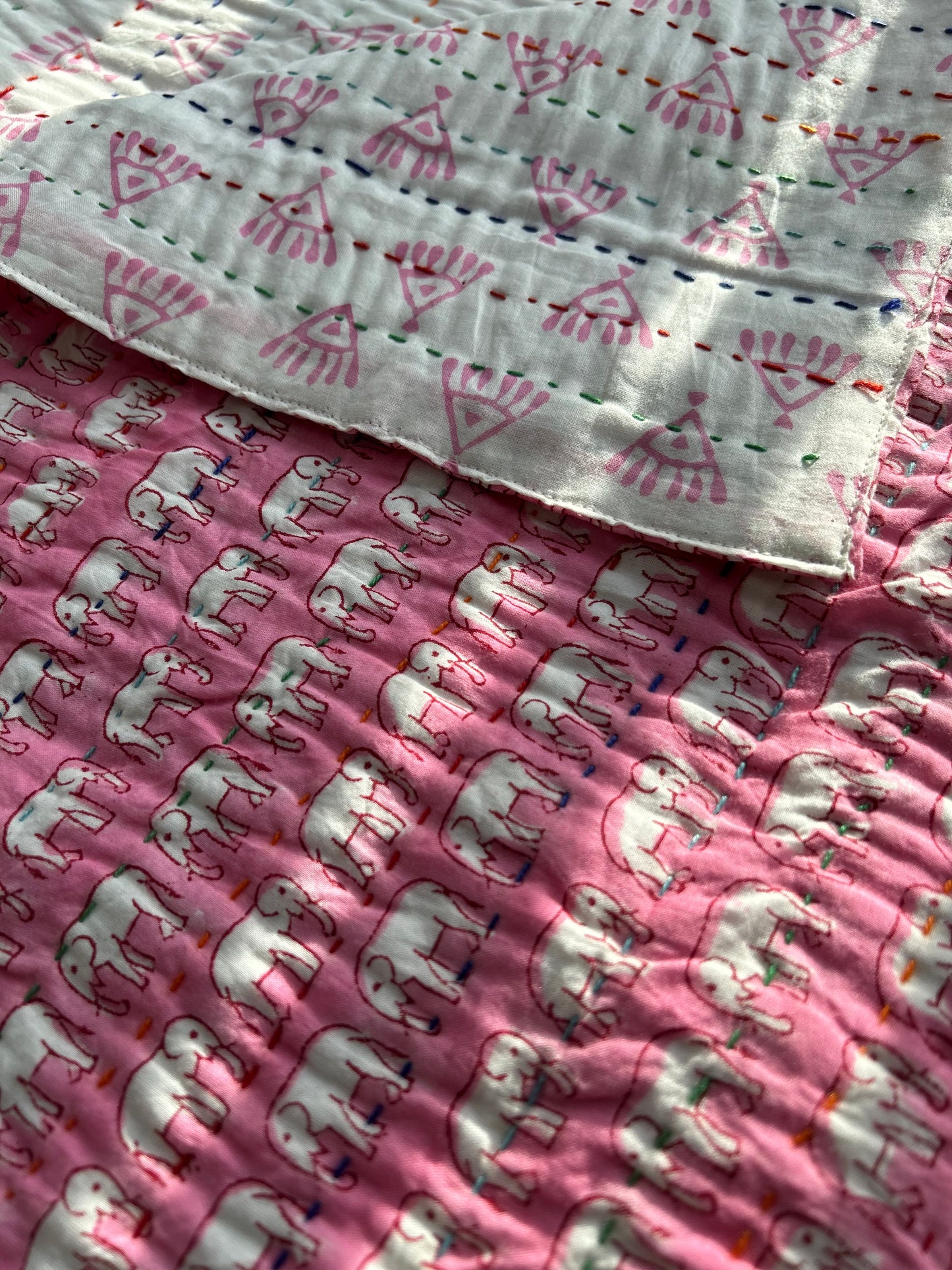 Cotton Blockprinted Baby Blanket